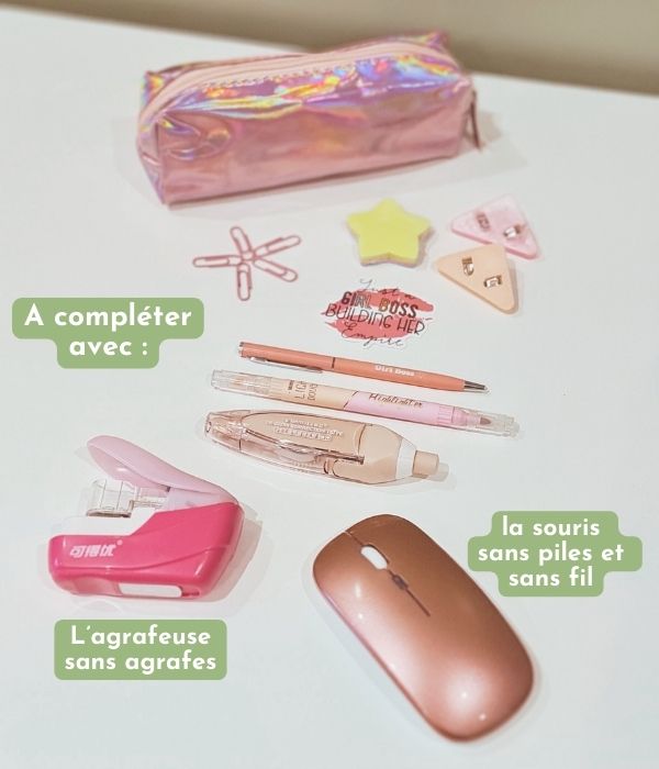 Trousse Girl Boss et ses accessoires